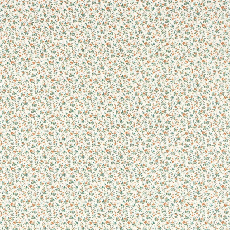 Clarke and Clarke Thetford Teal/Spice Fabric