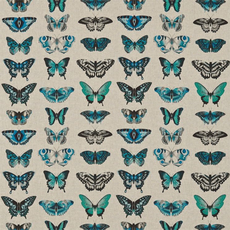 Harlequin Papilio Lagoon/Indigo/Emerald Fabric