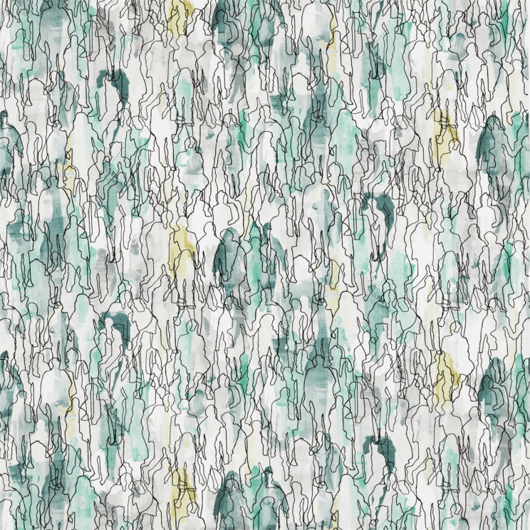 Harlequin Multitude Emerald/Sepia Fabric