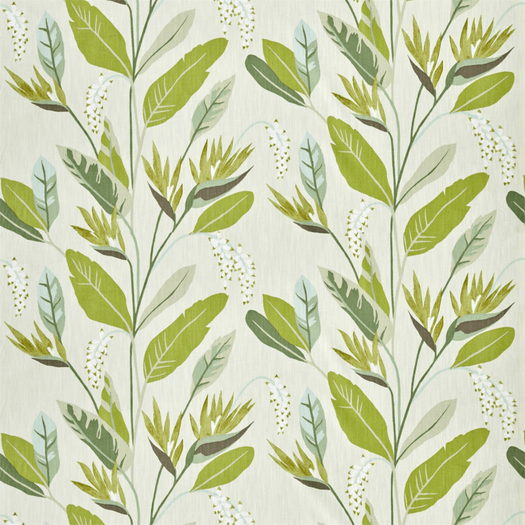 Harlequin Llenya Fabric Lime/Jade/Pebble Fabric