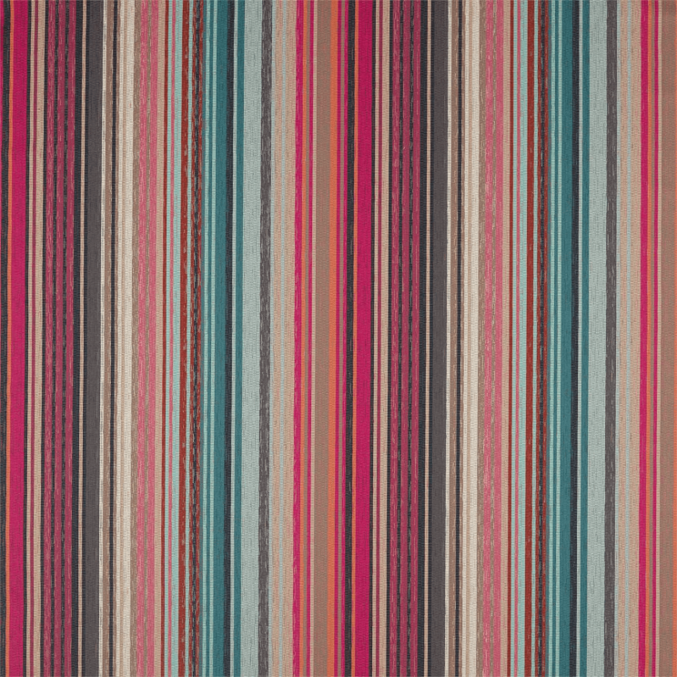 Harlequin Spectro Stripe Cerise / Marine / Coral Fabric