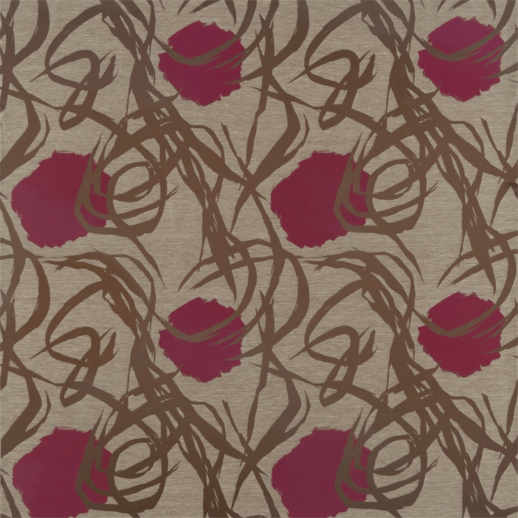 Harlequin Soleil Crimson Chocolate Neutral Fabric
