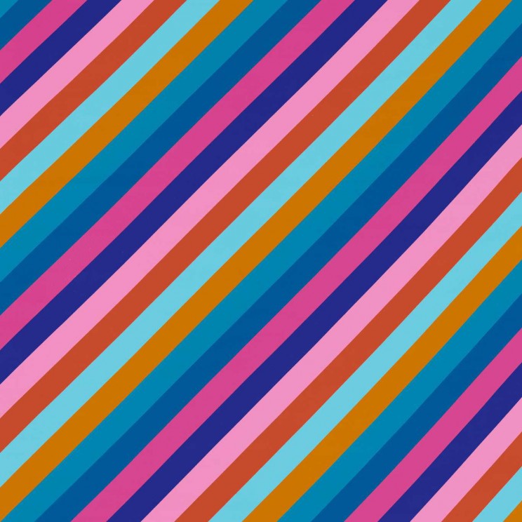 Harlequin Sherbet Stripe Lapis/Spinel/Aquamarine Fabric