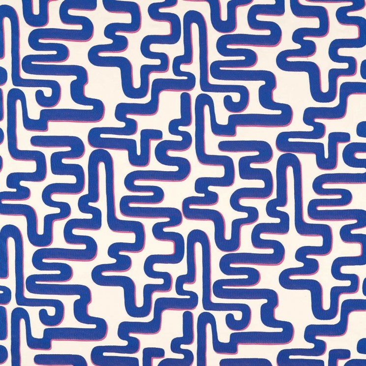 Harlequin Meander Lapis/Spinel Fabric