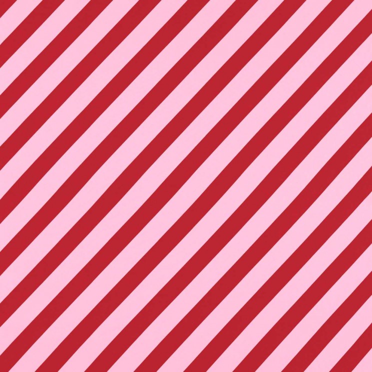 Harlequin Paper Straw Stripe Ruby/Rose Fabric