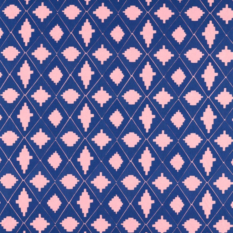 Harlequin Garden Terrace Lapis/Rose Fabric