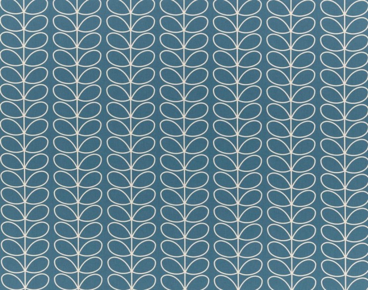 Curtains Orla Kiely Linear Stem Deep Duck Egg Fabric