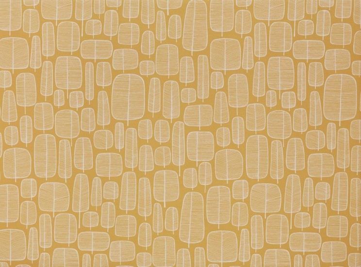 Roller Blinds MissPrint Little Trees Yellow Fabric