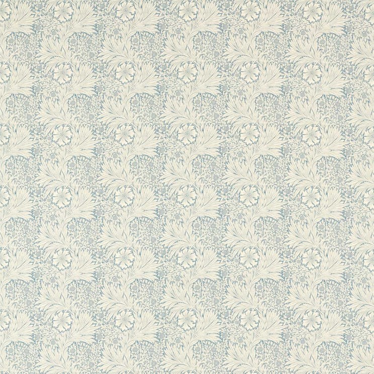 Morris and Co Marigold Mineral Blue Fabric