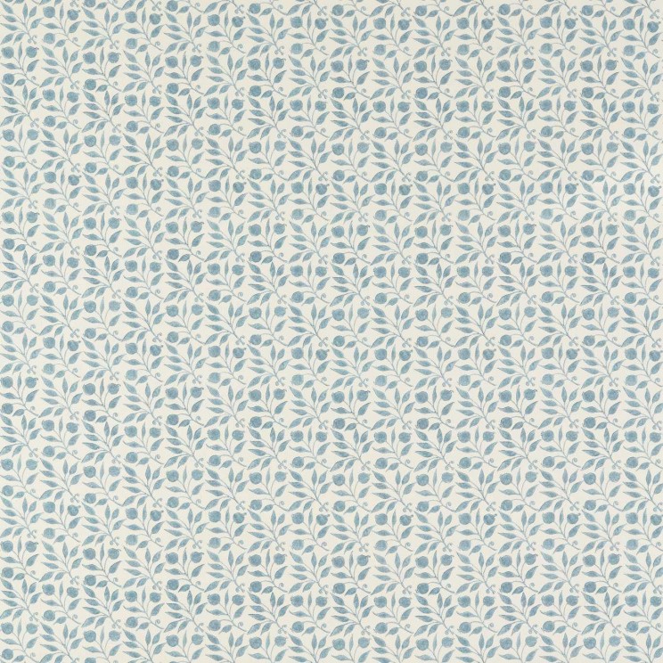 Morris and Co Rosehip Mineral Blue Fabric