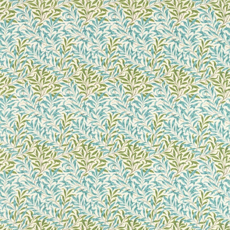 Morris and Co Willow Bough Nettle/Sky Blue Fabric