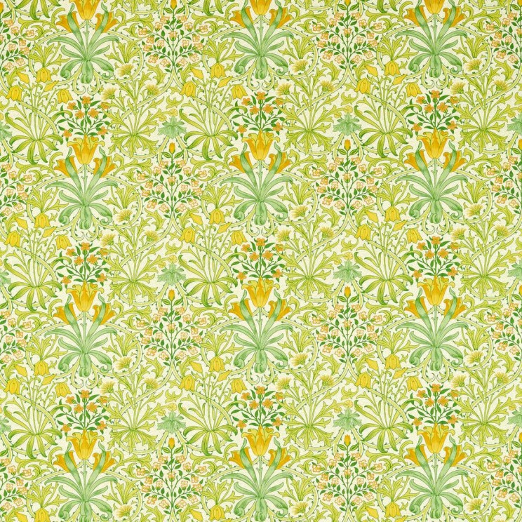 Morris and Co Woodland Weeds Sap Green Fabric