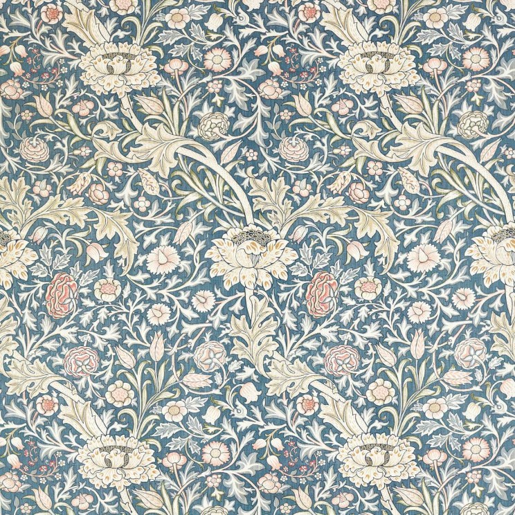 Morris and Co Trent Woad Blue Fabric
