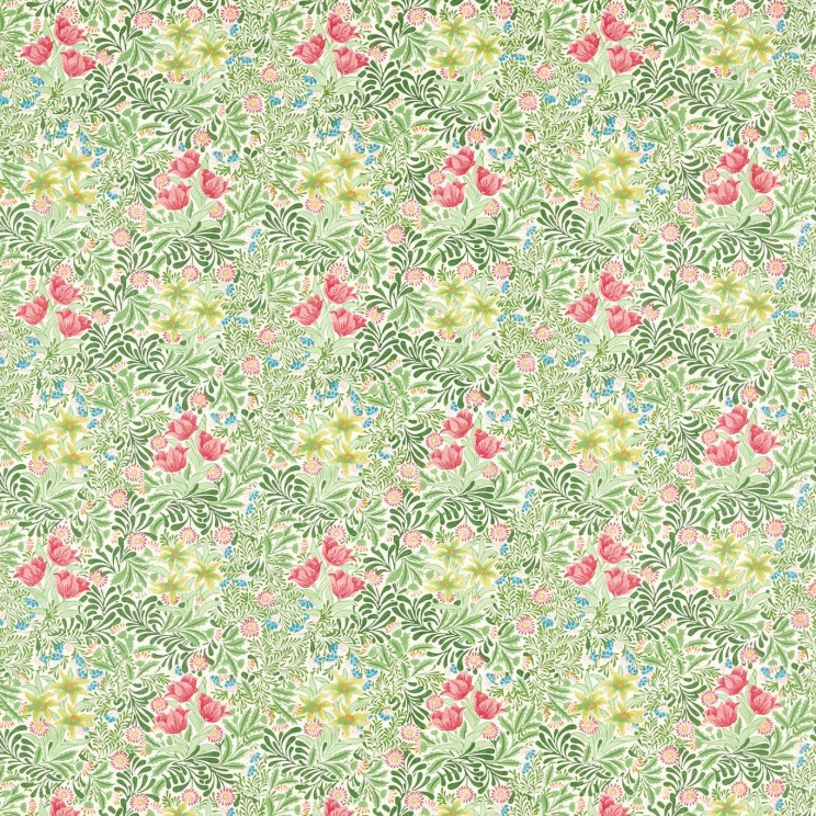Morris and Co Bower Bough’s Green/Rose Fabric