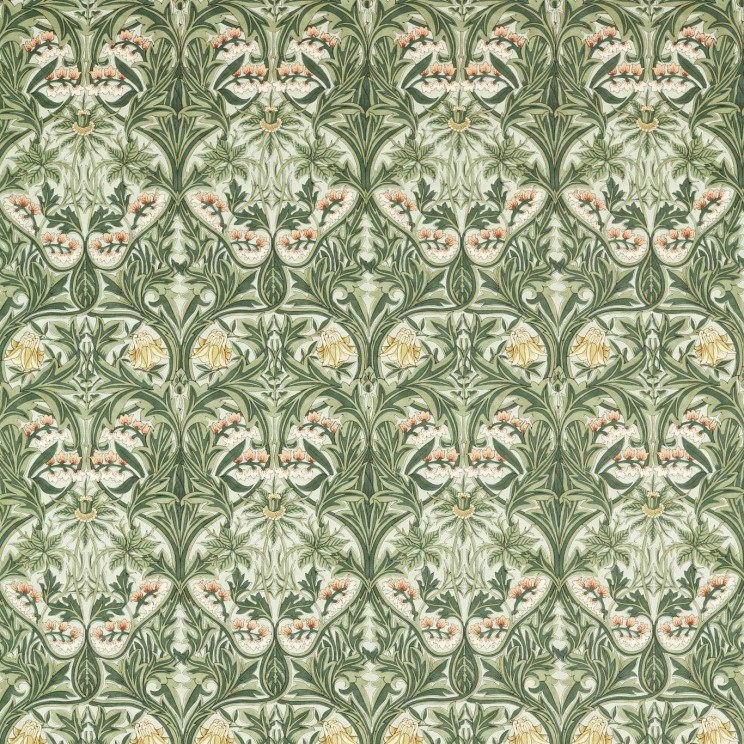 Morris and Co Bluebell Leafy Arbour Fabric
