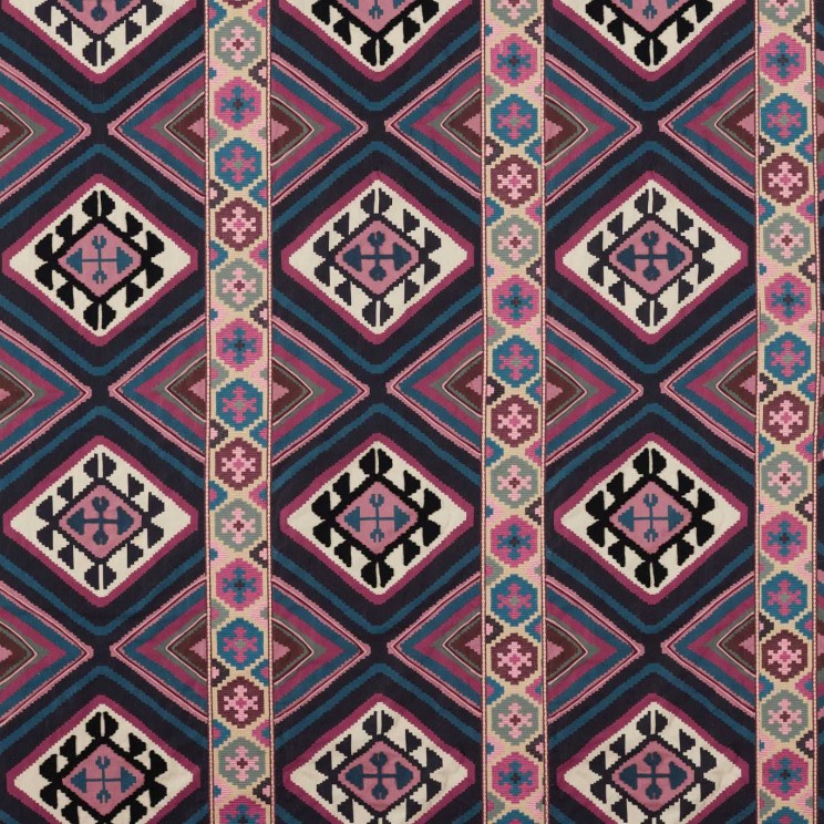 Morris and Co Dorothy’s Kilim Barbed Berry/Indigo Fabric