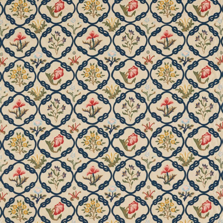 Morris and Co May’s Coverlet Indigo/Rose Fabric