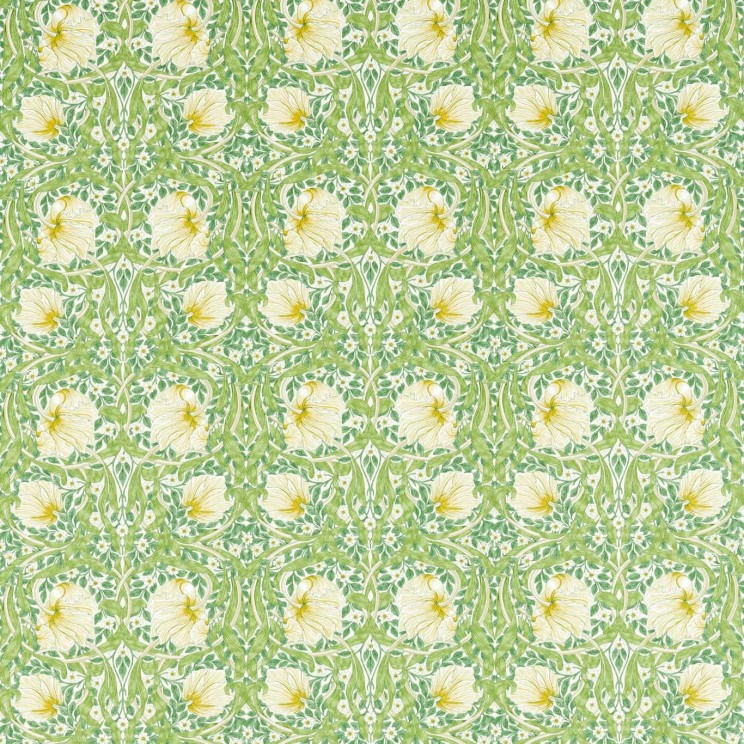 Morris and Co Pimpernel Weld/ Leaf Green Fabric