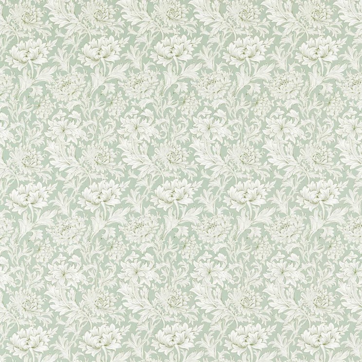 Morris and Co Chrysanthemum Toile Willow Fabric
