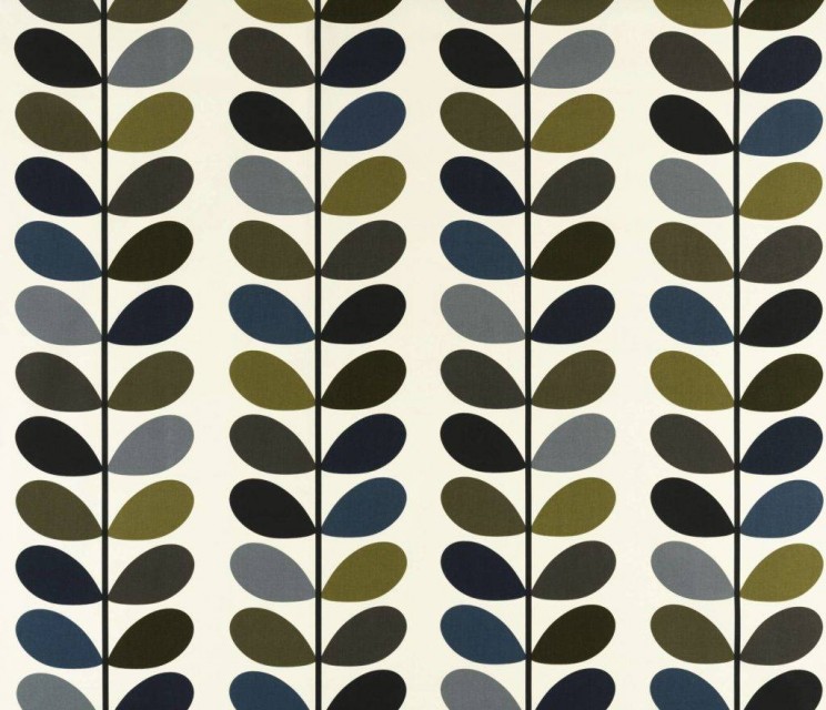 Curtains Orla Kiely Multi Stem Moss Fabric