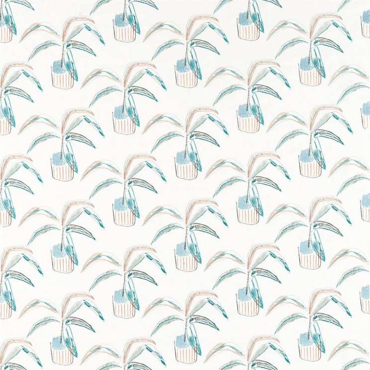 Curtains Scion Crassula Marine/Tangerine/Mint Fabric 132861