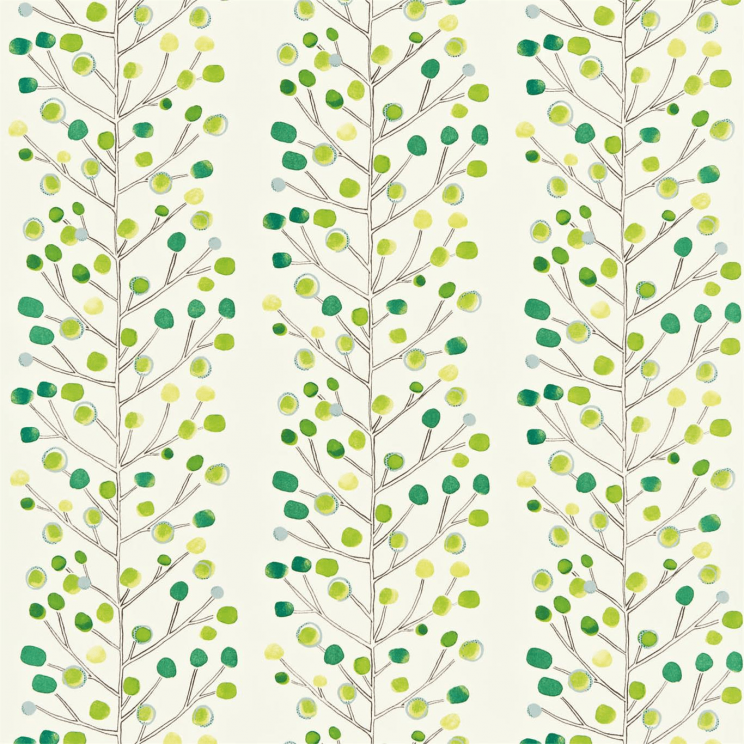 Scion Berry Tree Fabric Emerald Lime and Chalk Fabric