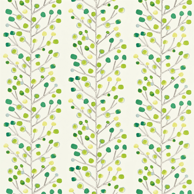 Scion Berry Tree Emerald Lime and Chalk Fabric