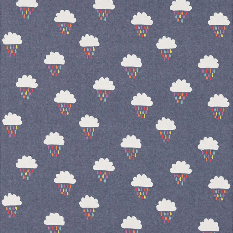 Scion April Showers Denim/Tangerine/Sunshine Fabric