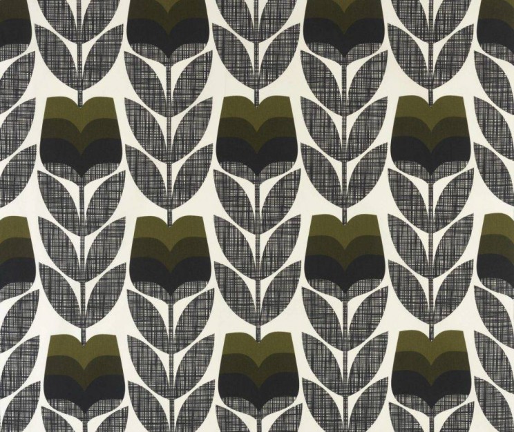 Curtains Orla Kiely Rosebud Moss Fabric