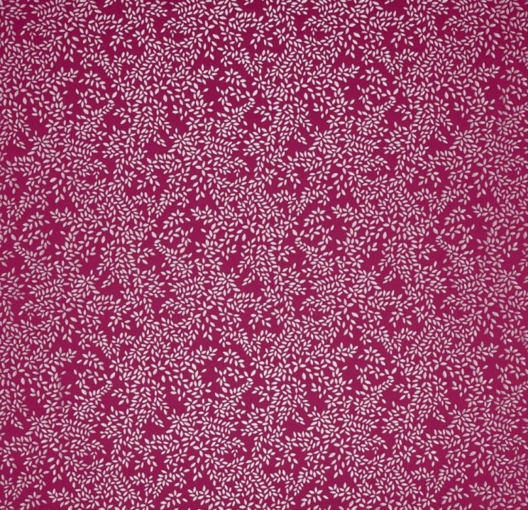 Roller Blinds Sara Miller Metallic Leaves Fuchsia Fabric