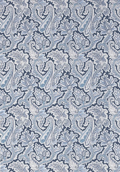 Winchester Paisley Wallpaper - Navy - By Thibaut - T1018
