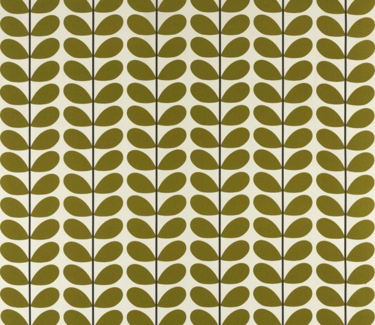 Curtains Orla Kiely Two Colour Stem Olive Fabric