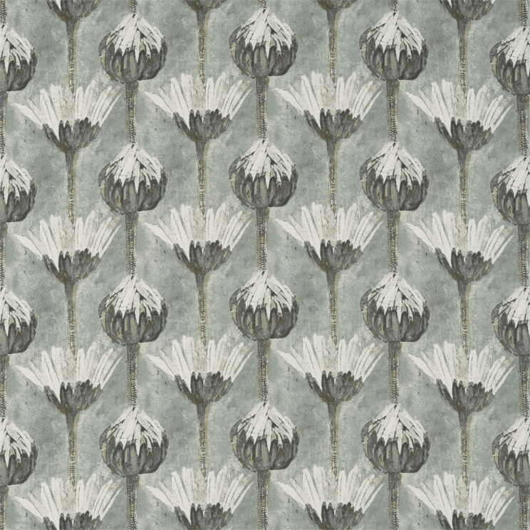 Zoffany Marketa Logwood Grey Fabric