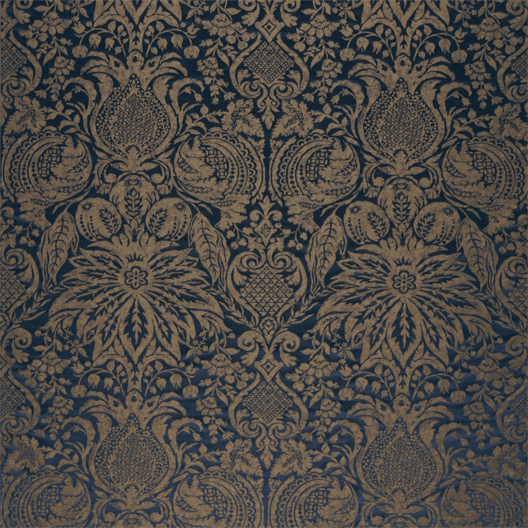 Zoffany Mitford Weave Prussian Copper Fabric