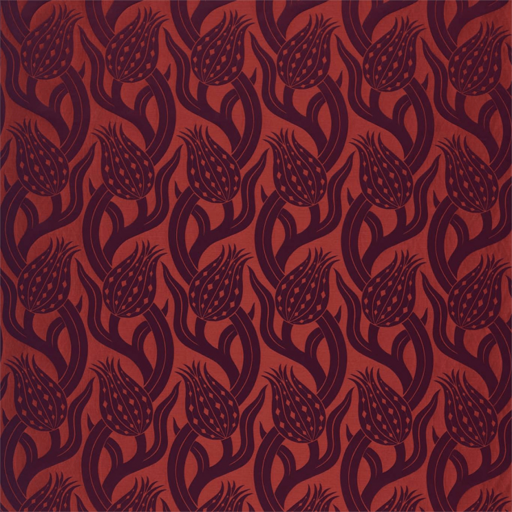 Zoffany Persian Tulip Weave Crimson Fabric