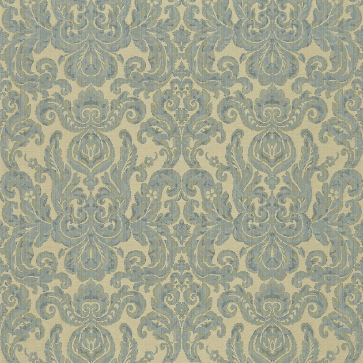 Brocatello Fabric - Blue - By Zoffany - 333226