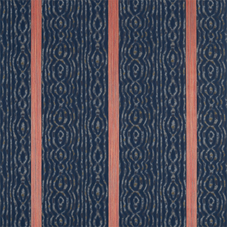 Zoffany Lennox Stripe Indigo/Sunstone Fabric