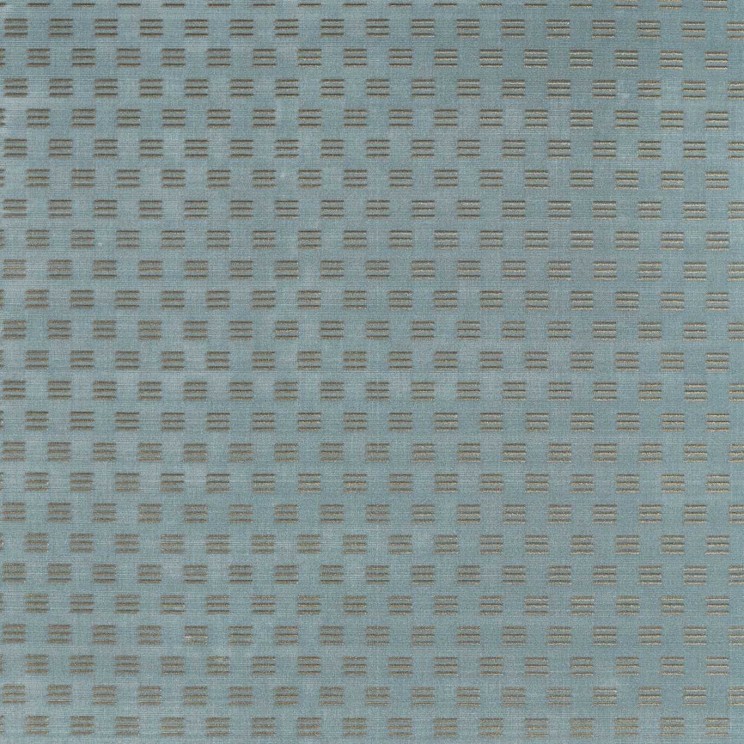 Zoffany Mustak Wedgwood Blue / Silver Fabric