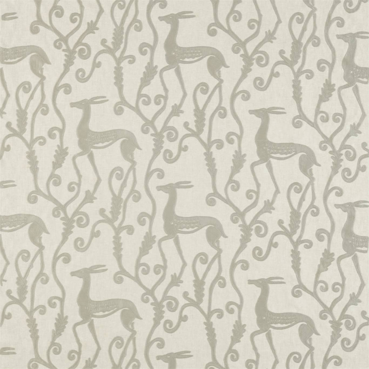 Zoffany Deco Deer Empire Grey Fabric