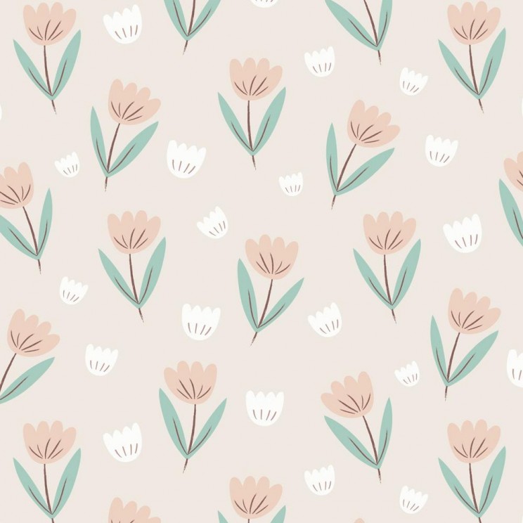 Hibou Home Fleur Summer Pink/Jade Wallpaper