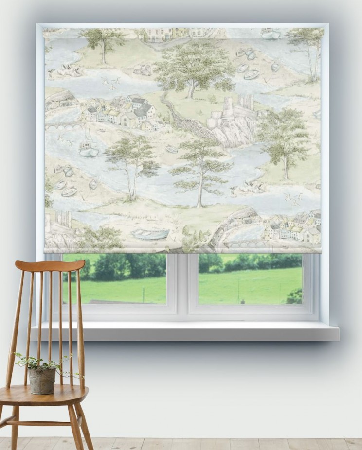 Roller Blinds Sanderson Sea Houses Fabric 226435