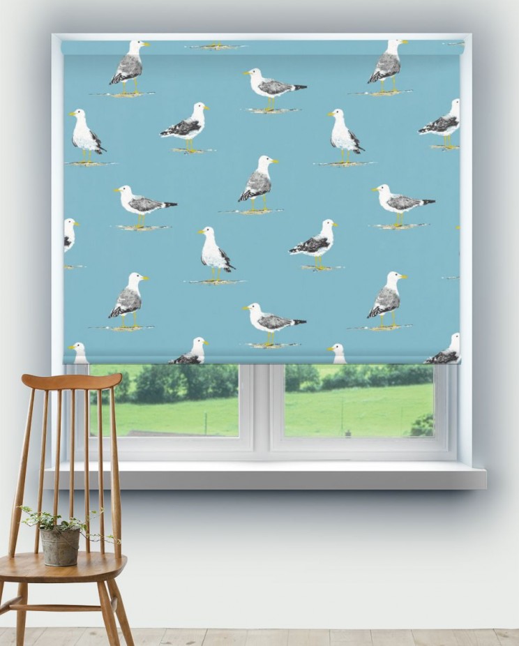 Roller Blinds Sanderson Shore Birds Fabric 226493