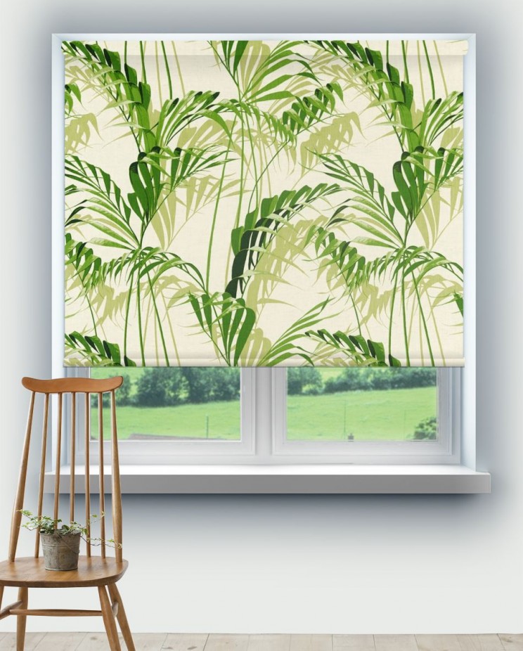 Roller Blinds Sanderson Palm House Botanical Green Fabric 226567