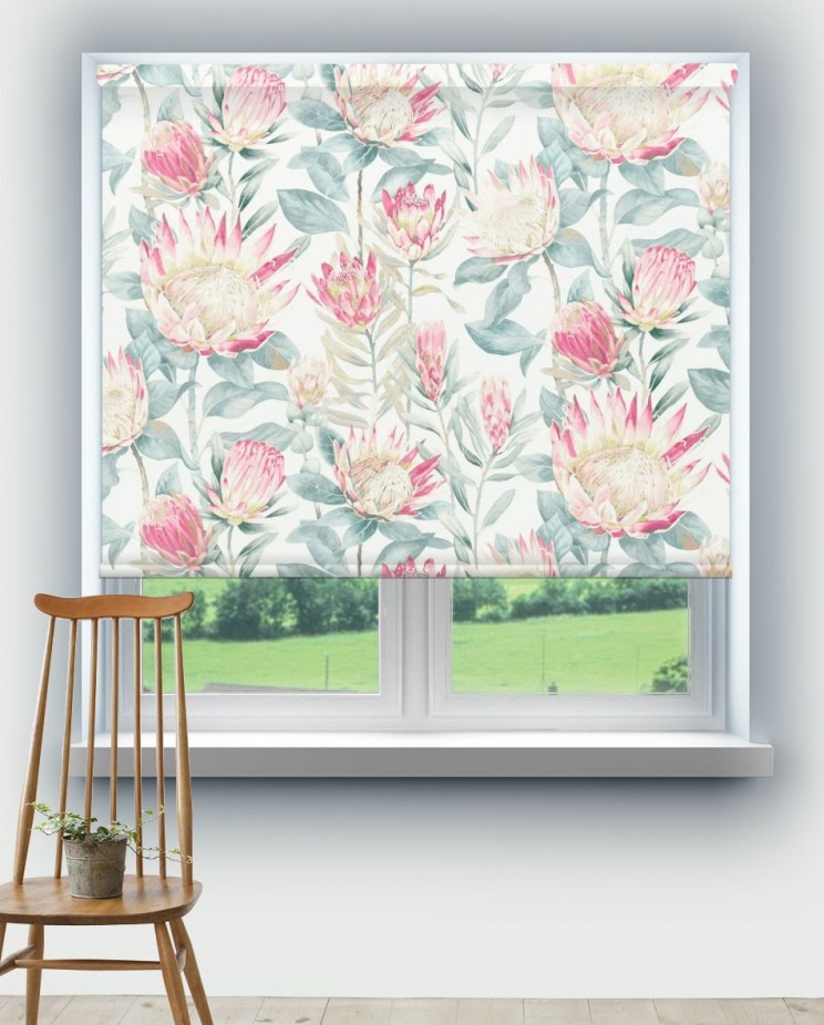 Roller Blinds Sanderson King Protea Orchid/Grey Fabric 226574