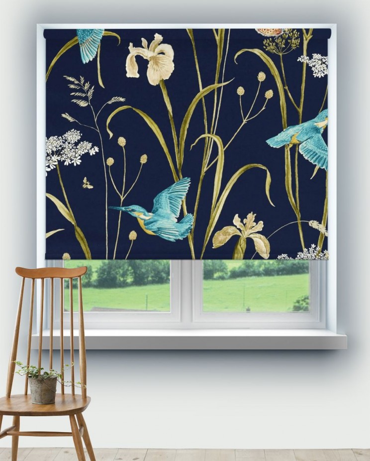 Roller Blinds Sanderson Kingfisher & Iris Fabric Fabric 226733