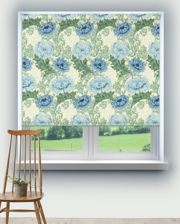 Roller Blinds Morris and Co Chrysanthemum Fabric 227099