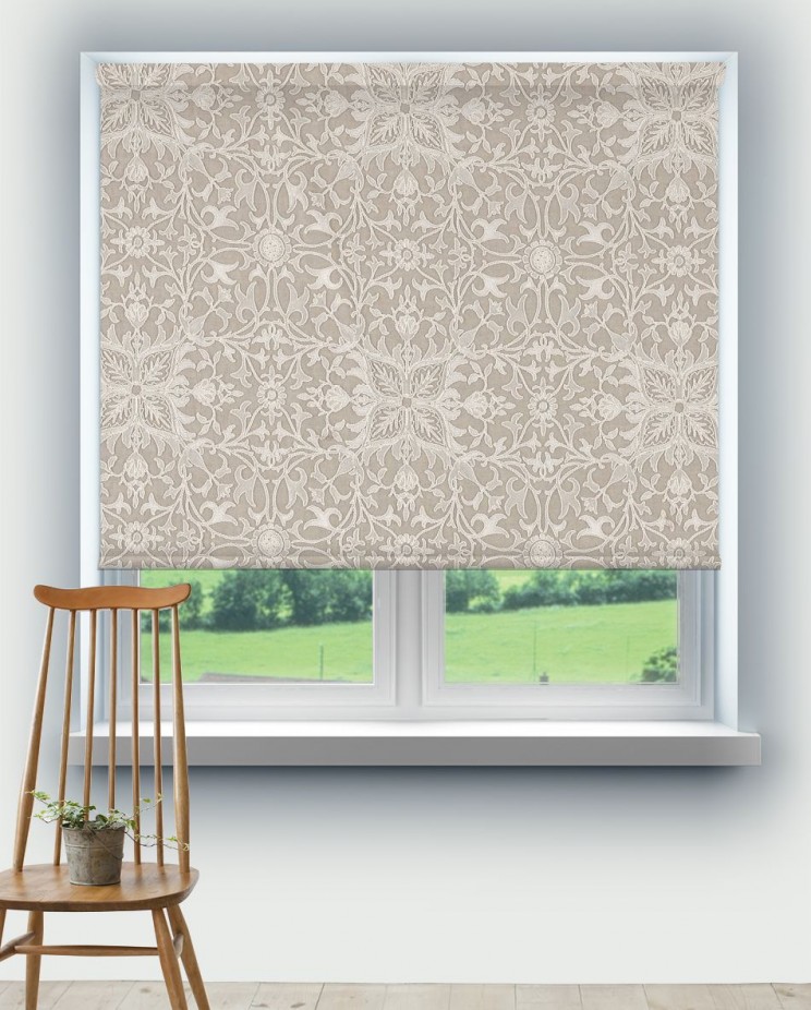 Roller Blinds Morris and Co Pure Net Ceiling Embroidery Fabric 236076