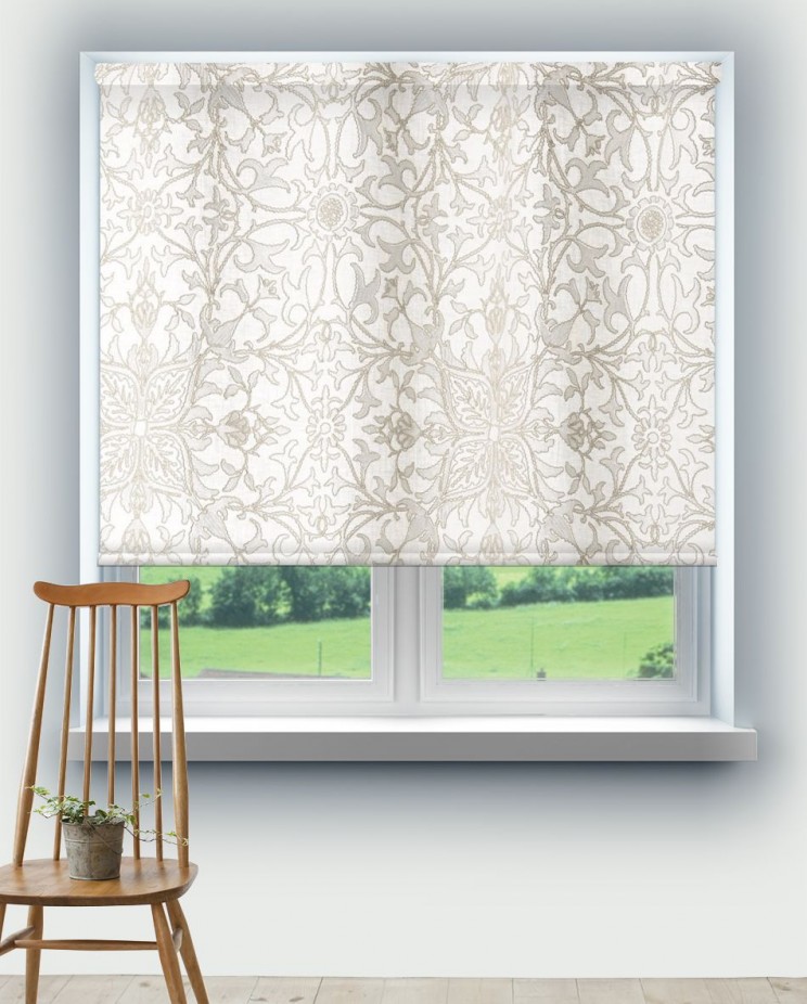 Roller Blinds Morris and Co Pure Net Ceiling Embroidery Fabric 236077