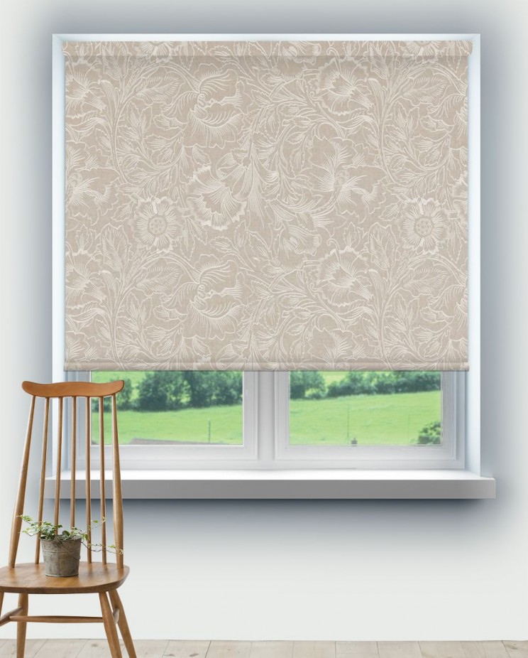 Roller Blinds Morris and Co Pure Poppy Embroidery Fabric 236079