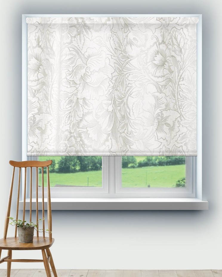 Roller Blinds Morris and Co Pure Poppy Embroidery Fabric 236080